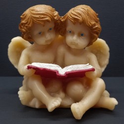 Figurine deux anges peinte...