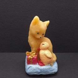 Figurine chat et caneton...